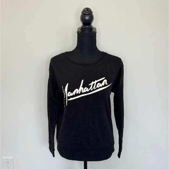 Divided Black 'Manhattan' Crew Neck Oversized Sweater (S) - Picture 2 of 8